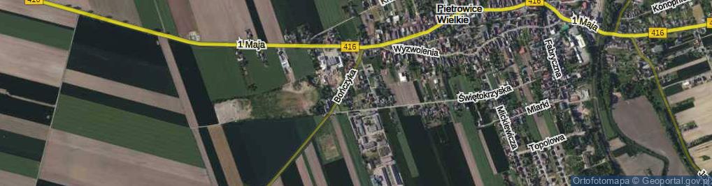 Zdjęcie satelitarne o. Pawła Schebesty ul.